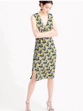 J. Crew 100% Silk Floral Dress 0
